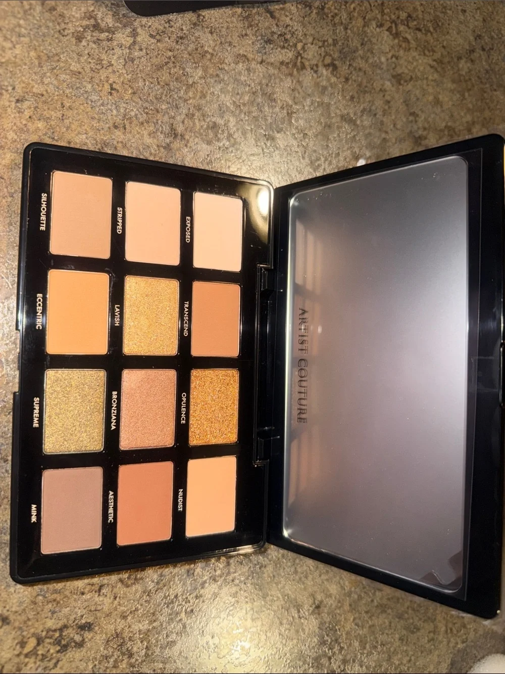 Artist Couture Supreme Nudes Eyeshadow Palette - Black & Gold Script